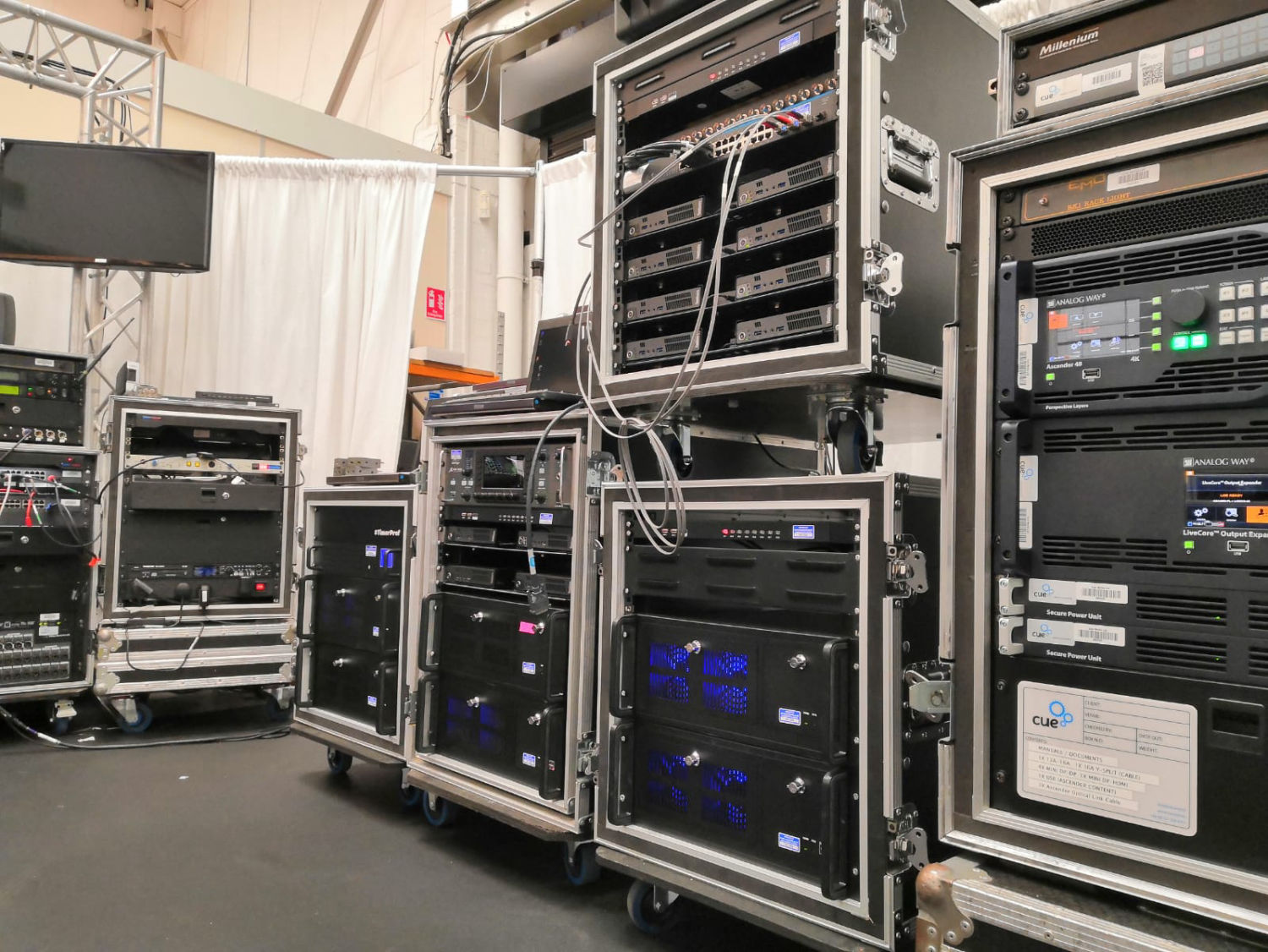 Vmix Racks in use at Cue.events